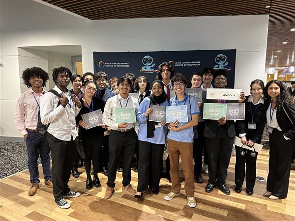 Image of students who competed in Model UN